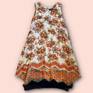 Floral pattern handkerchief sun dress